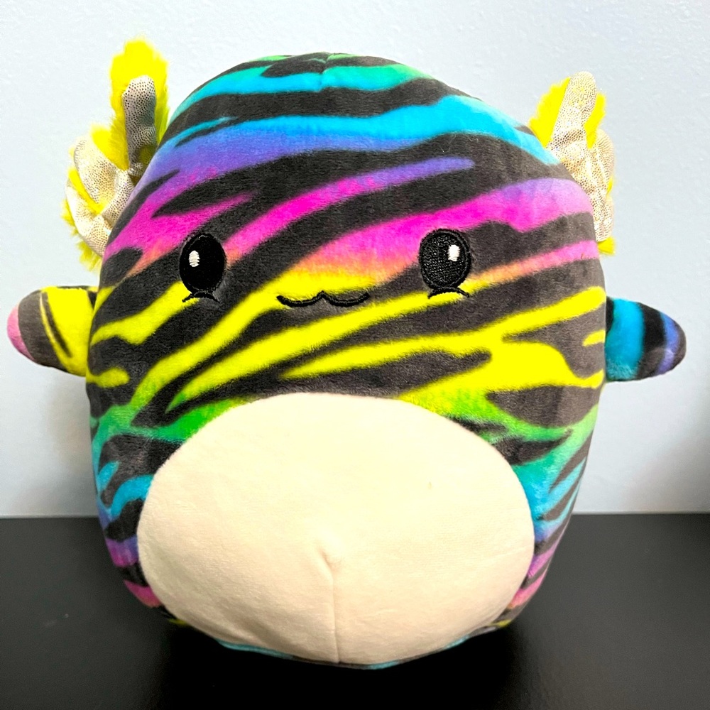 Squishmallow Axolotl Rainbow Zebra Stripe Plush 8” Stuffed Animal Mystery toy
